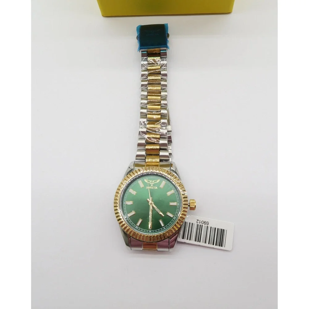 Invicta Specialty I Mens Watch 40mm Green Dial Two Tone Gold Steel 69012  New